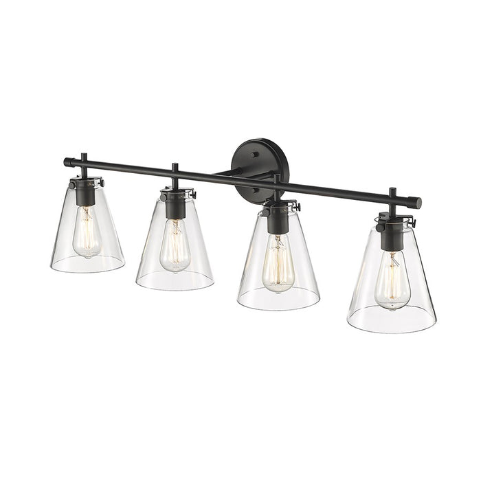Millennium Lighting Aliza 4 Light Bathroom Vanity Light, Matte Black
