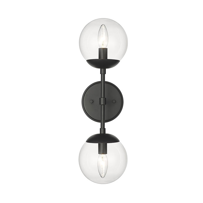 Millennium Lighting Avell 2 Light Wall Sconce, Matte Black - 8152-MB