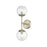 Millennium Lighting Avell 2Lt Wall Sconce, Modern Gold