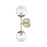 Millennium Lighting Avell 2Lt Wall Sconce, Modern Gold