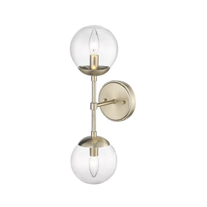 Millennium Lighting Avell 2Lt Wall Sconce, Modern Gold