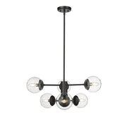 Millennium Lighting Avell 6Lt Pendant, Black - 8156-MB