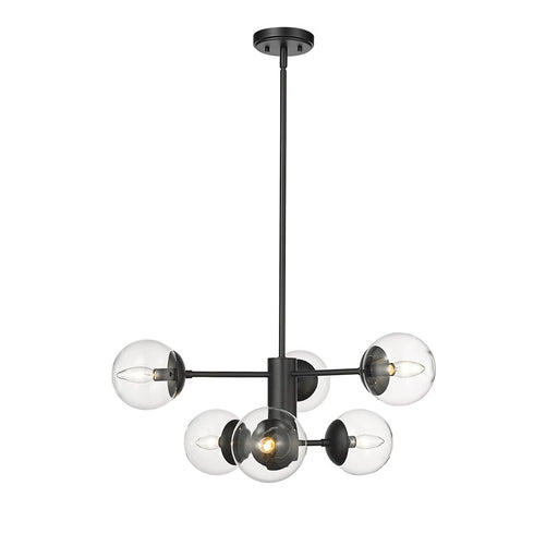 Millennium Lighting Avell 6Lt Pendant, Black