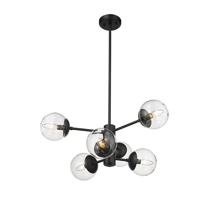 Millennium Lighting Avell 6Lt Pendant, Black