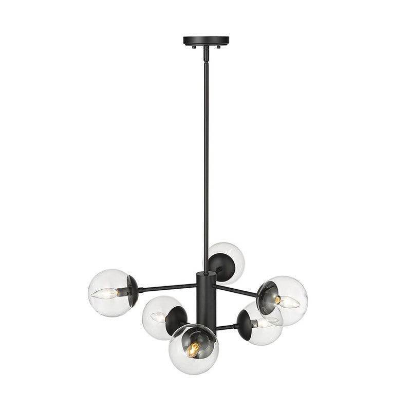 Millennium Lighting Avell 6Lt Pendant, Black