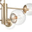Millennium Avell 6 Light 11" Chandelier, Modern Gold/Clear