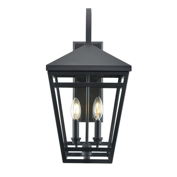 Millennium Lighting Seager 2Lt 20" Outdoor Wall Sconce, Black - 82103-TBK