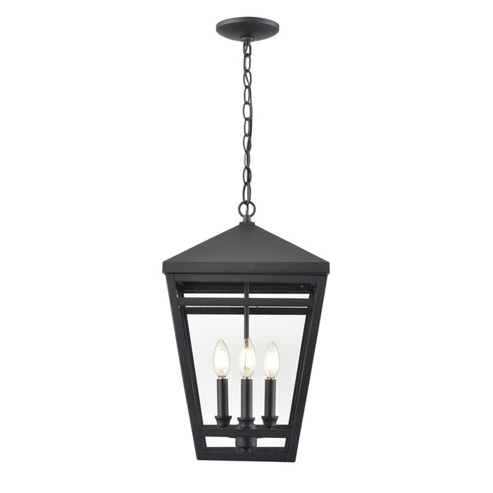 Millennium Lighting Seager 3Lt Outdoor Hanging Lantern, Black - 82105-TBK