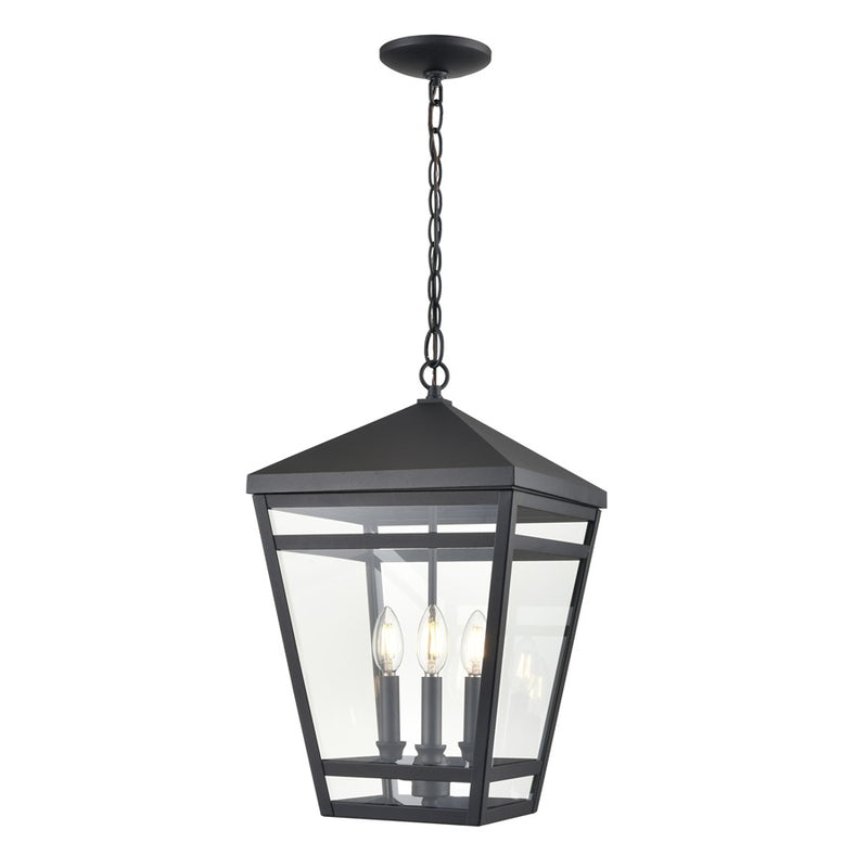 Millennium Lighting Seager 3Lt Outdoor Hanging Lantern, Black