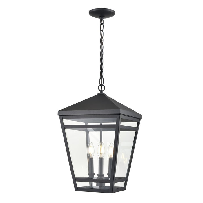 Millennium Lighting Seager 3Lt Outdoor Hanging Lantern, Black