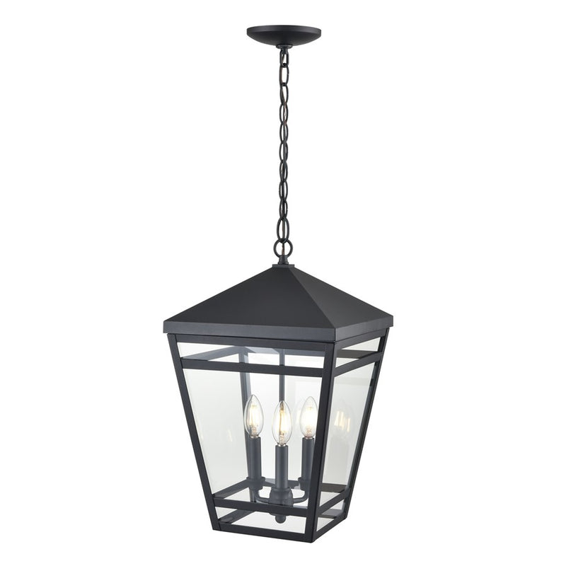 Millennium Lighting Seager 3Lt Outdoor Hanging Lantern, Black