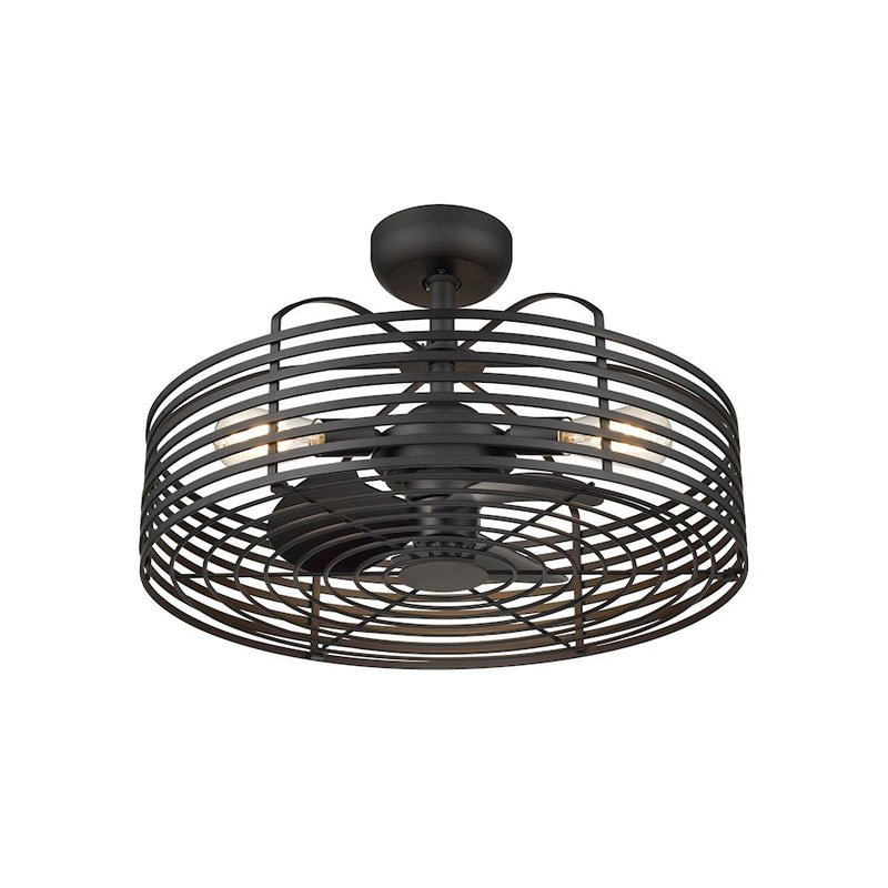 Millennium Lighting 3 Light Fandelier, Matte Black