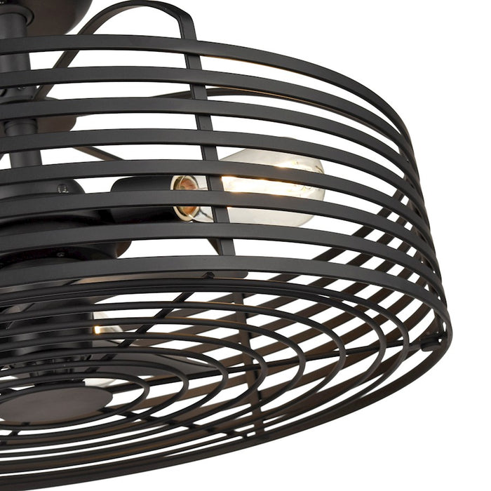 Millennium Lighting 3 Light Fandelier, Matte Black