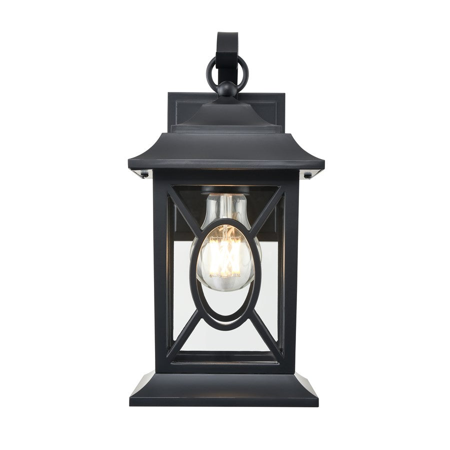 Millennium Lighting Allbert 1Lt Outdoor Wall Sconce, Black - 85101-PBK