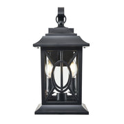 Millennium Lighting Allbert 2Lt Outdoor Wall Sconce, Black - 85102-PBK