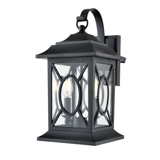Millennium Lighting Allbert 2Lt Outdoor Wall Sconce, Black