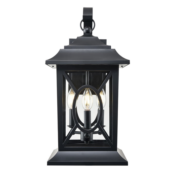 Millennium Lighting Allbert 3Lt Outdoor Wall Sconce, Black - 85103-PBK