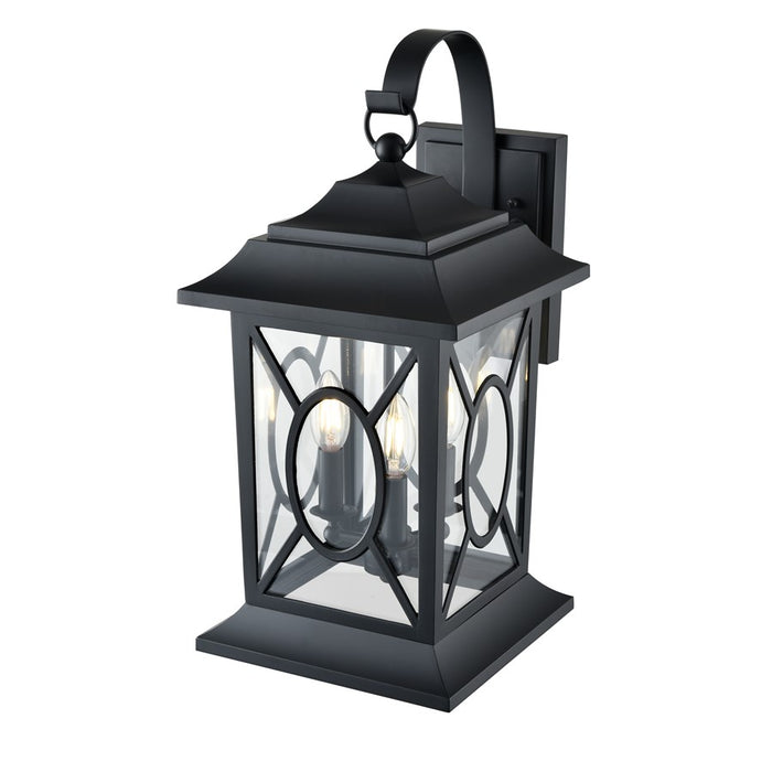 Millennium Lighting Allbert 3Lt Outdoor Wall Sconce, Black