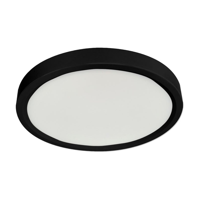 RP Lighting 7" Ultra Slim Round Disk 14W/4K, Black/Frosted - 8536-1BK-90-4K
