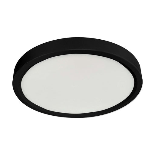 RP Lighting 7" Ultra Slim Round Disk 14W, Black/Frosted - 8536-1BK-HO-90-3K