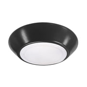 RP Lighting 6" LED Disk Light 15W Flat lens, Black/Frosted - 8538BK-90-3K