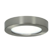 RP Lighting 7" Slim Round Disk 14W, 3K, Nickel/Frosted - 8539BN-80-3K