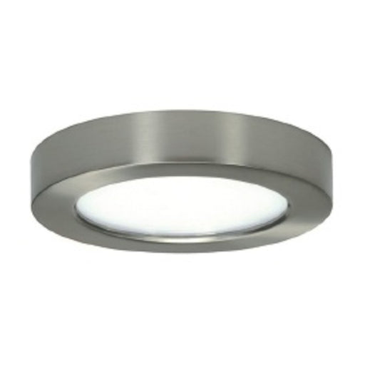RP Lighting 7" Slim Round Disk 14W, 3K, Nickel/Frosted - 8539BN-80-3K