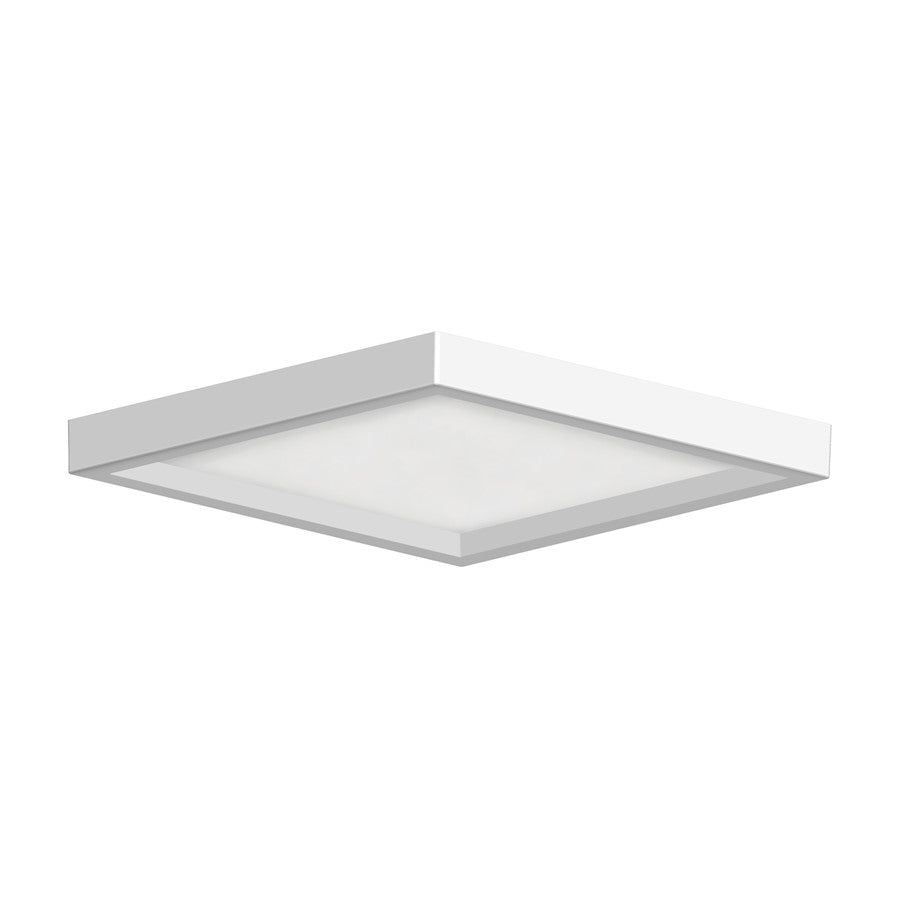 RP Lighting 6" Low Profile Square 15W/3K, White/White - 8548WH-90-3K