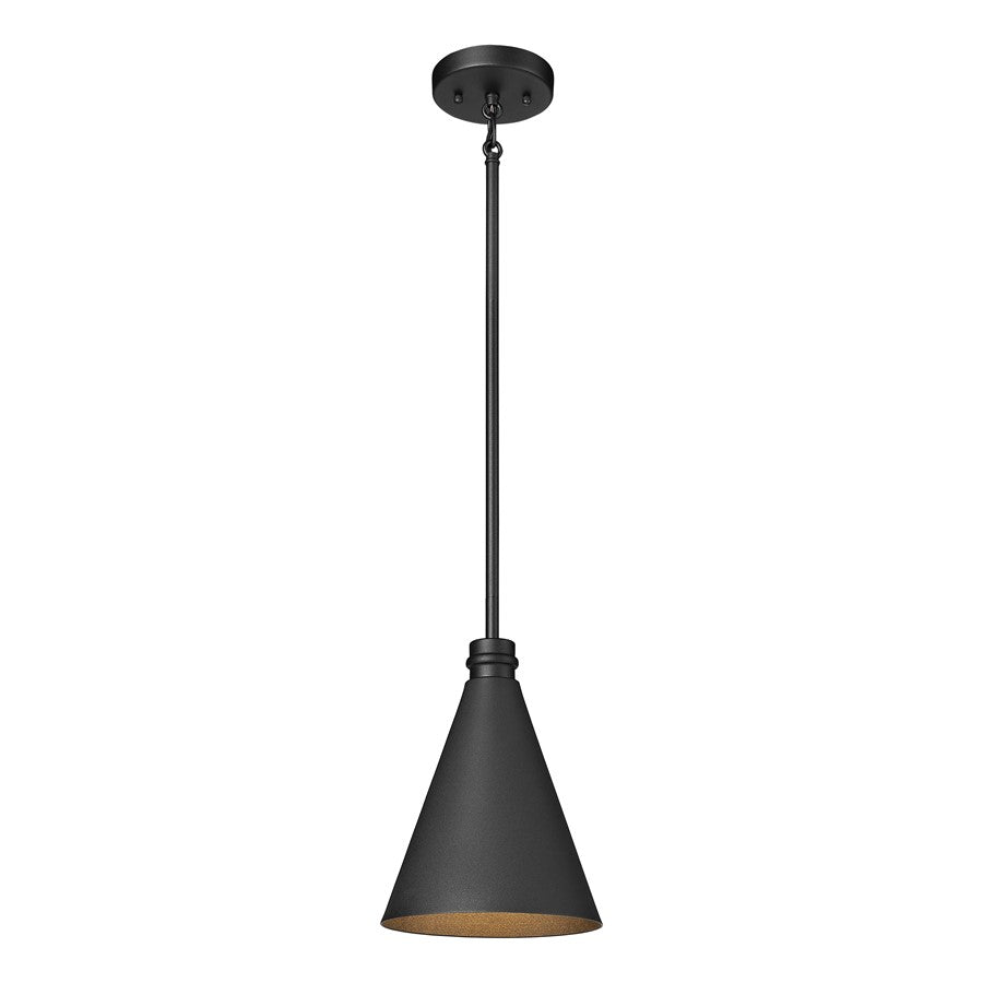 Millennium Lighting Axston 1Lt 12" Outdoor Hanging Lantern, Black - 86103-TBK