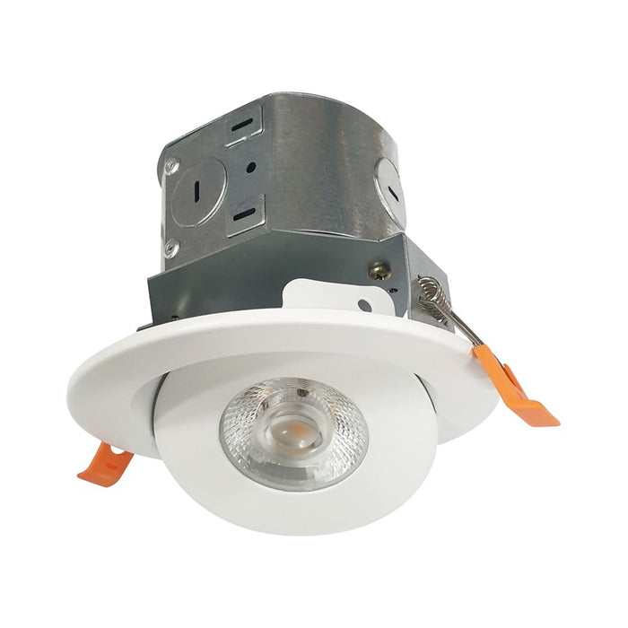 RP Lighting 4" Rec LED Gimbal 11.5W 3K 90CRI, White - 8776WH-90-3K