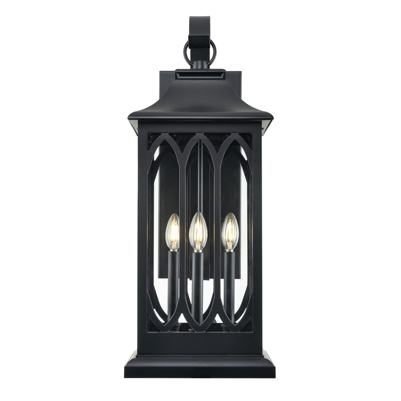 Millennium Lighting Mallorey 3Lt Outdoor Wall Sconce, Black - 88103-PBK
