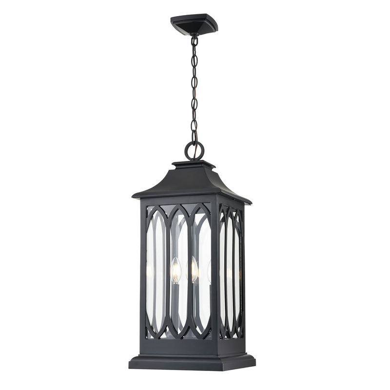Millennium Lighting Mallorey 3Lt Outdoor Hanging Lantern, Black