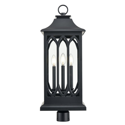 Millennium Lighting Mallorey 3Lt Outdoor Post Lantern, Black - 88105-PBK