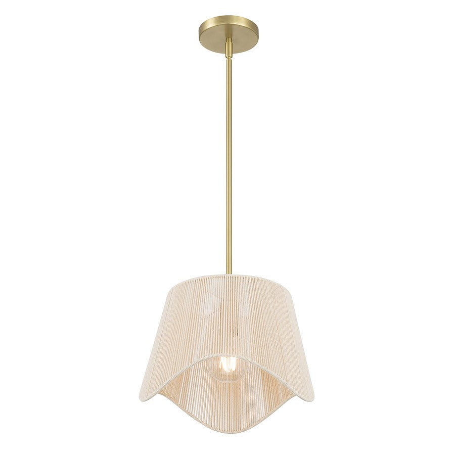 Millennium Lighting Tulara 1 Light Pendant, Vintage Brass - 9001-VB