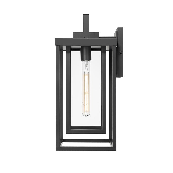 Millennium McDonough 18" High 1Lt Outdoor Wall Lantern, Black/Clear