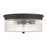 Millennium Lighting Virette 2Lt Flush Mount, Black/Clear Striated