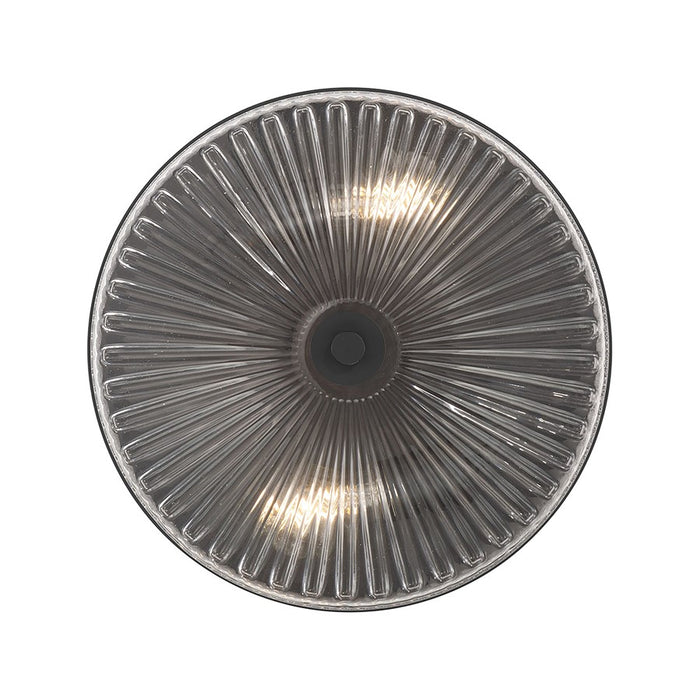 Millennium Lighting Virette 2Lt Flush Mount, Black/Clear Striated