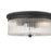 Millennium Lighting Virette 2Lt Flush Mount, Black/Clear Striated