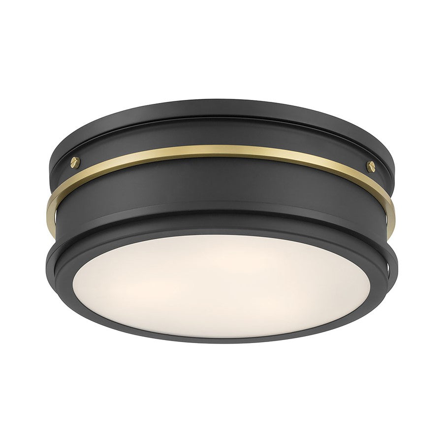 Millennium Lighting Stralara 2 Light Flush Mount, Matte Black - 90202-MB-VB