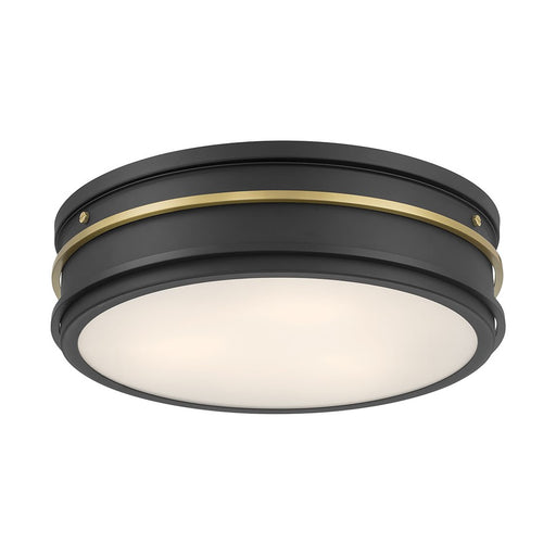 Millennium Lighting Stralara 3 Light Flush Mount, Matte Black - 90203-MB-VB