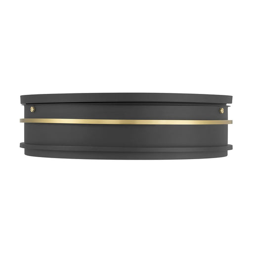 Millennium Lighting Stralara 3 Light Flush Mount, Matte Black