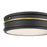 Millennium Lighting Stralara 3 Light Flush Mount, Matte Black