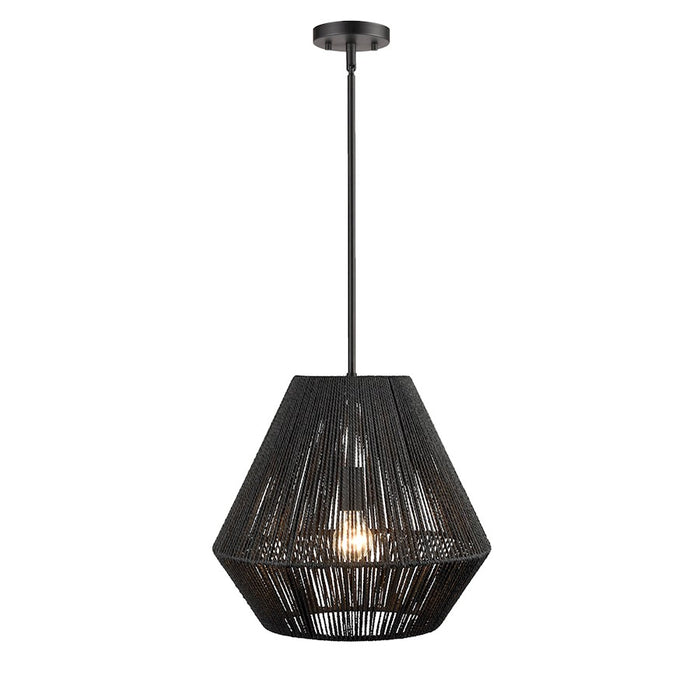 Millennium Lighting Elise 1 Light Pendant Light, Matte Black