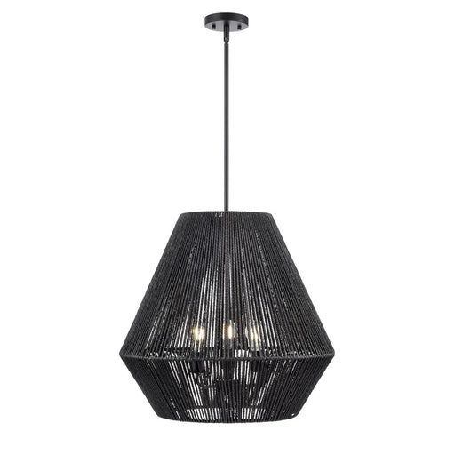 Millennium Lighting Elise 3Lt 22" Pendant, Black/Black