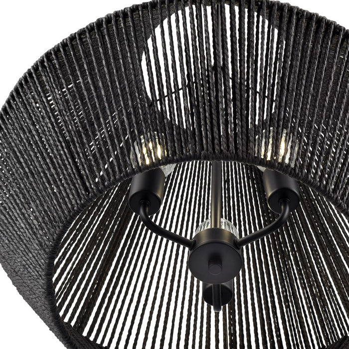 Millennium Lighting Elise 3Lt 22" Pendant, Black/Black