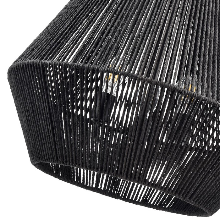 Millennium Lighting Elise 3Lt 22" Pendant, Black/Black