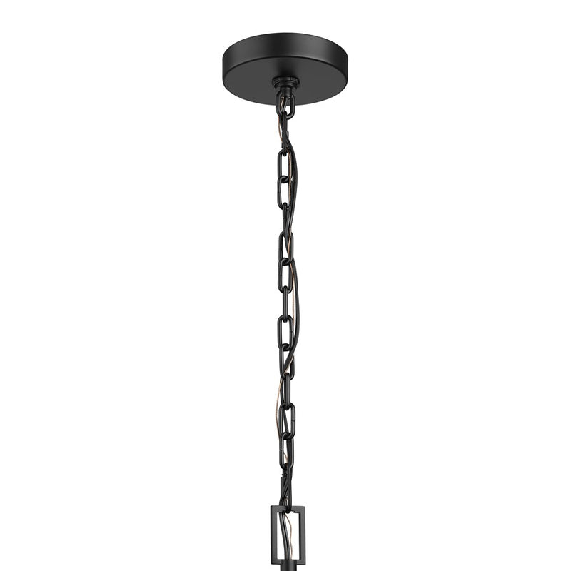 Millennium Alpharetta 7.5" 1Lt Outdoor Hanging Lantern, Black/Clear
