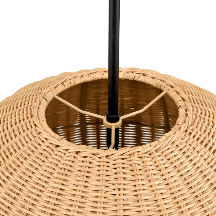 Millennium Lighting Elise 3Lt 22" Pendant, Black/Natural