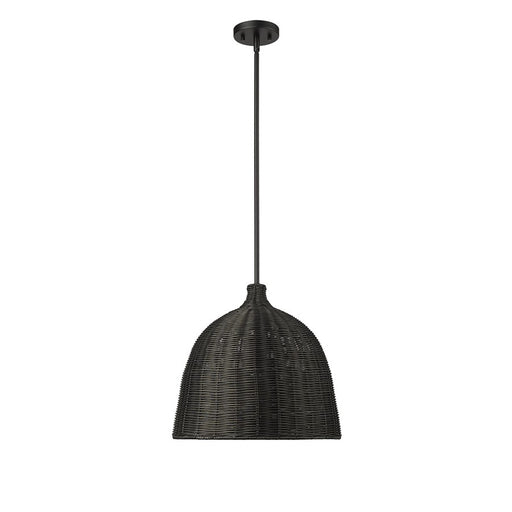 Millennium Lighting Elise 1 Light Pendant, Matte Black - 9026-MB
