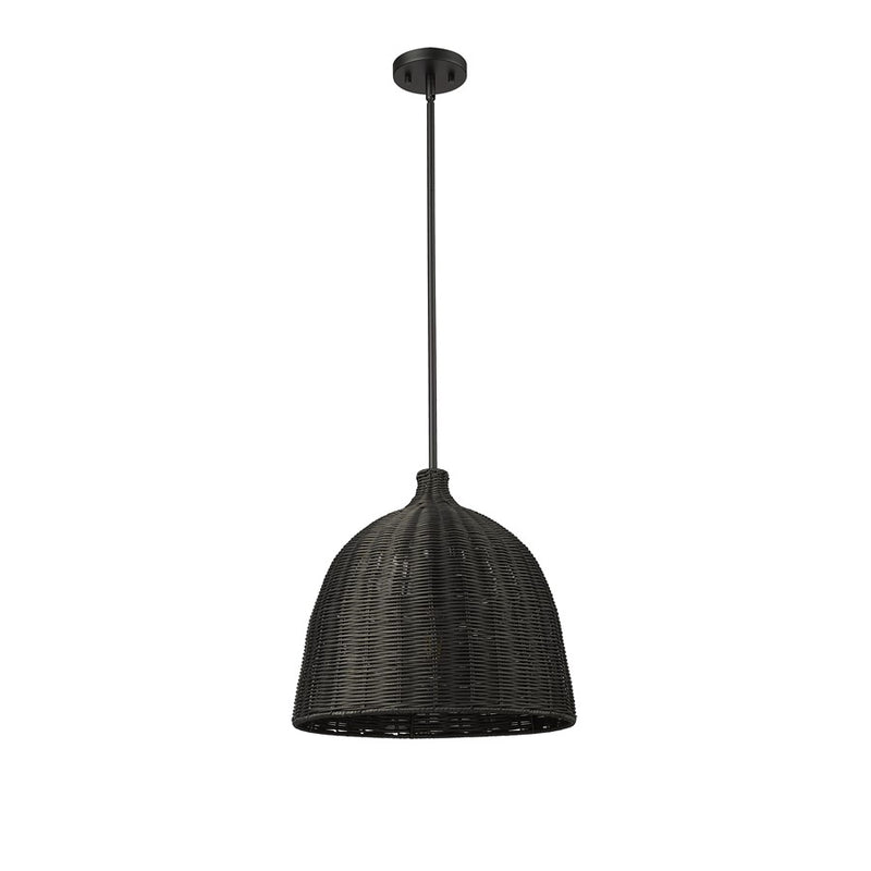 Millennium Lighting Elise 1 Light Pendant, Matte Black